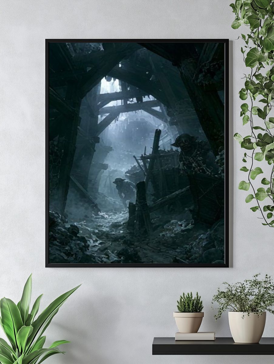 Frozen Ruins Fantasy Illustration Poster. — room view 4