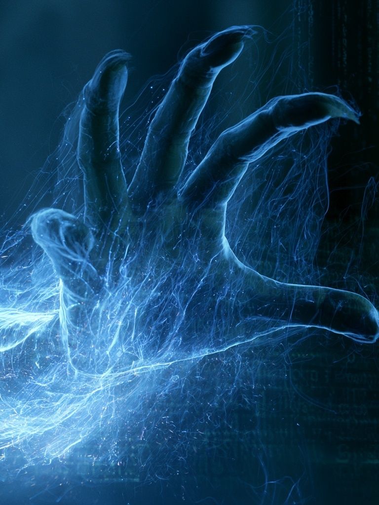 Digital Hand Energy Illustration Poster. poster detail