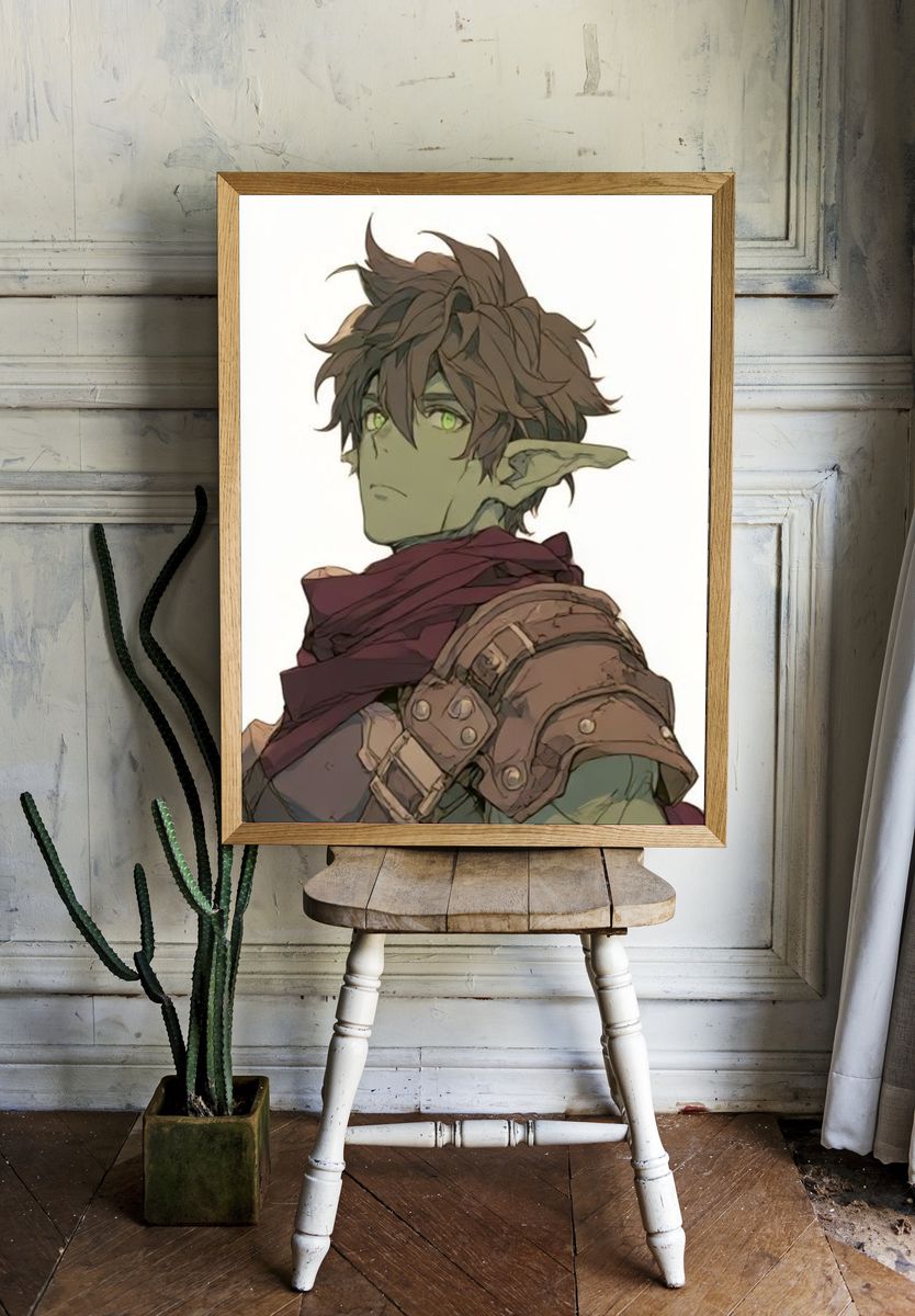 Fantasy Elf Portrait Poster. room preview