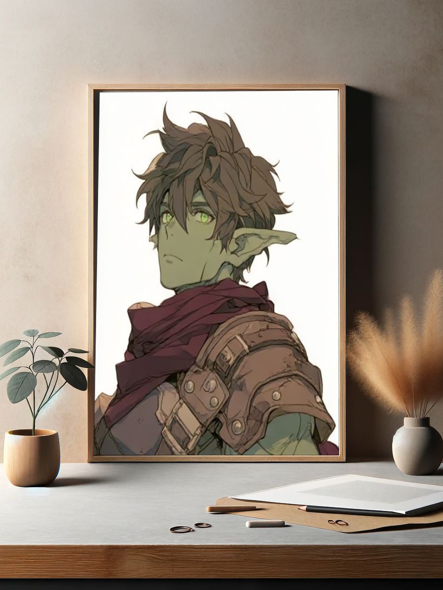 Fantasy Elf Portrait Poster. — room view 2