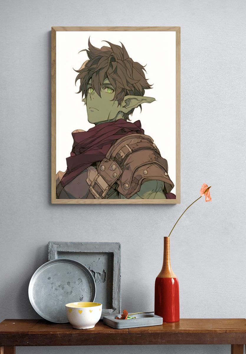 Fantasy Elf Portrait Poster. — room view 3