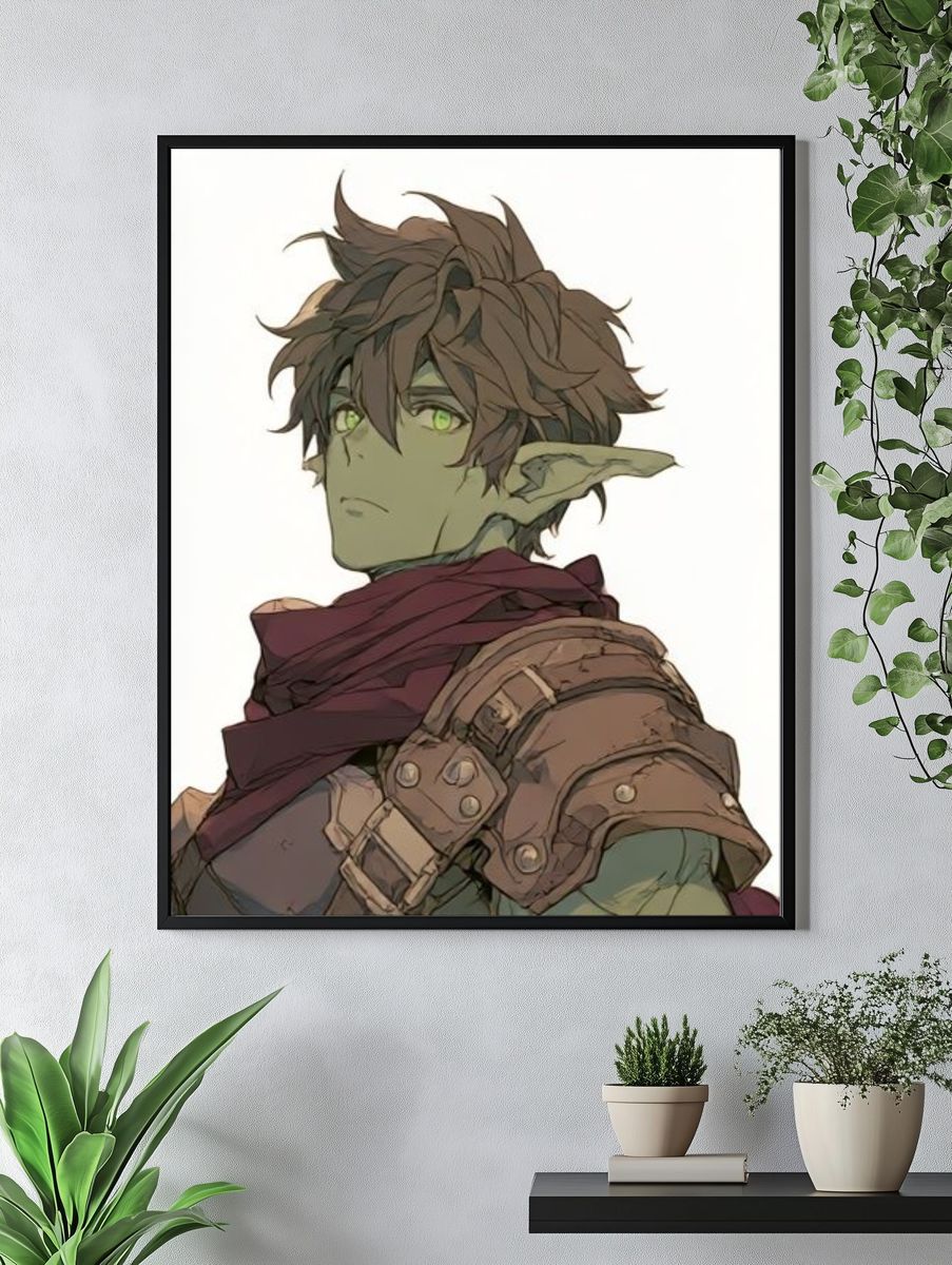 Fantasy Elf Portrait Poster. — room view 4