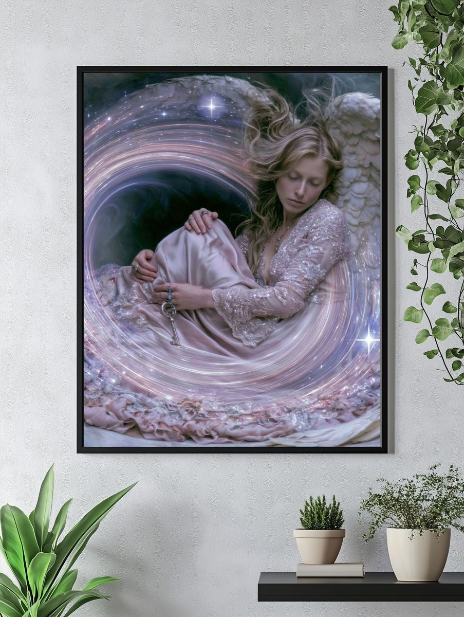 Celestial Angel Portrait Print. — room view 4
