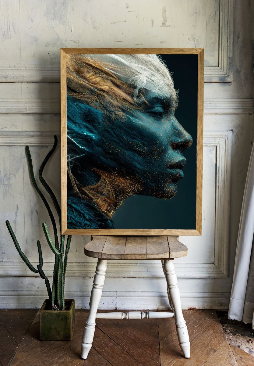 Atibouu Surreal Portrait Print. — room view 1