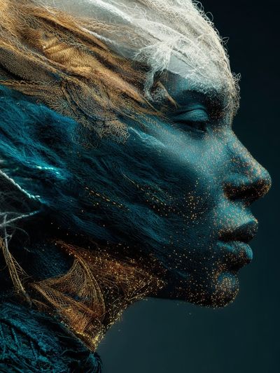 Atibouu Surreal Portrait Print. poster