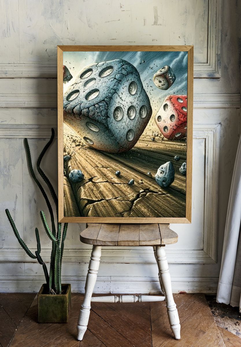 Sky Portal Cityscape Illustration Poster. — room view 1