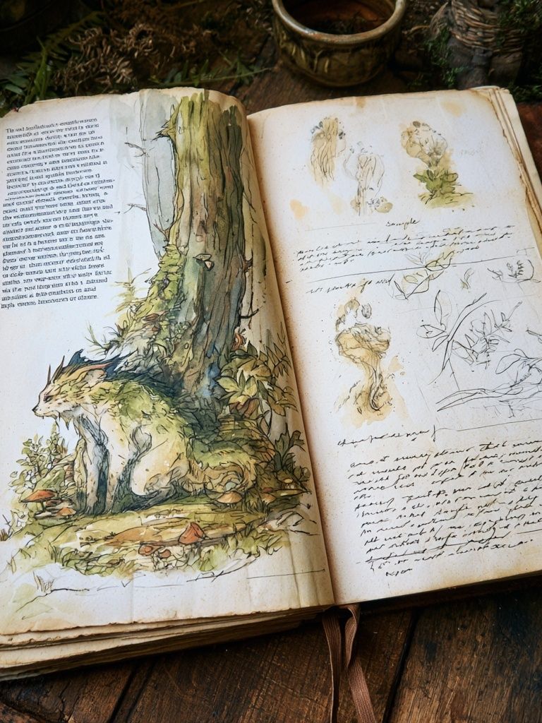 Forest Fox Sketchbook Print. poster detail