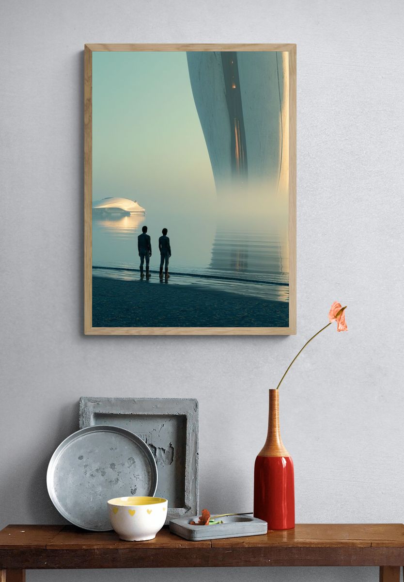 Futuristic Seascape Sci-Fi Poster. — room view 3