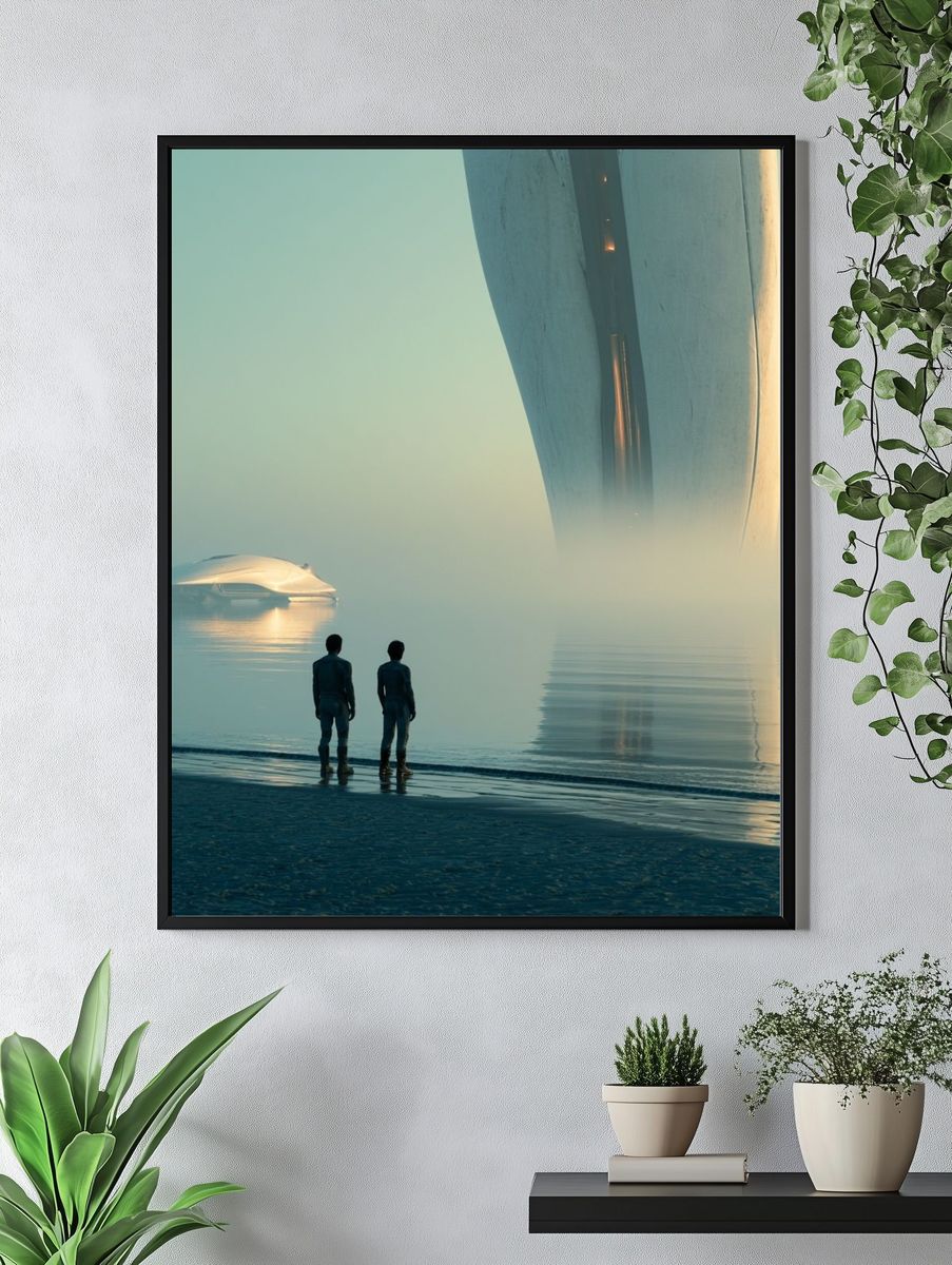 Futuristic Seascape Sci-Fi Poster. — room view 4