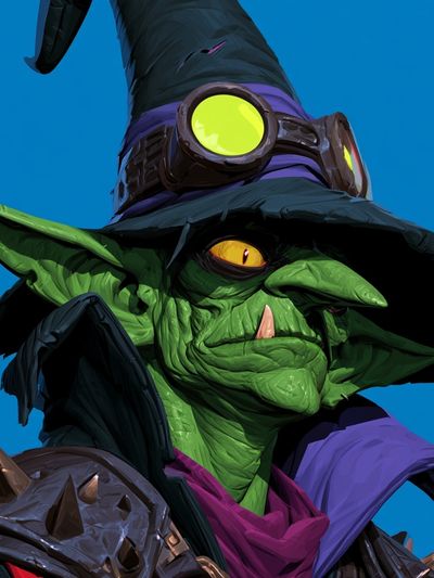Goblin Wizard Digital Art Poster.