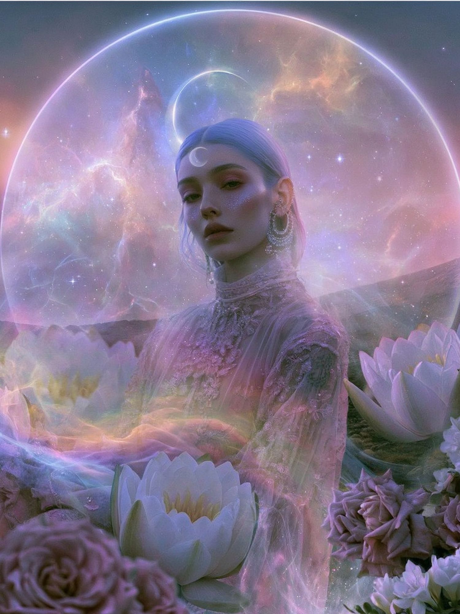 Celestial Dream Portrait Print. poster — illustration art