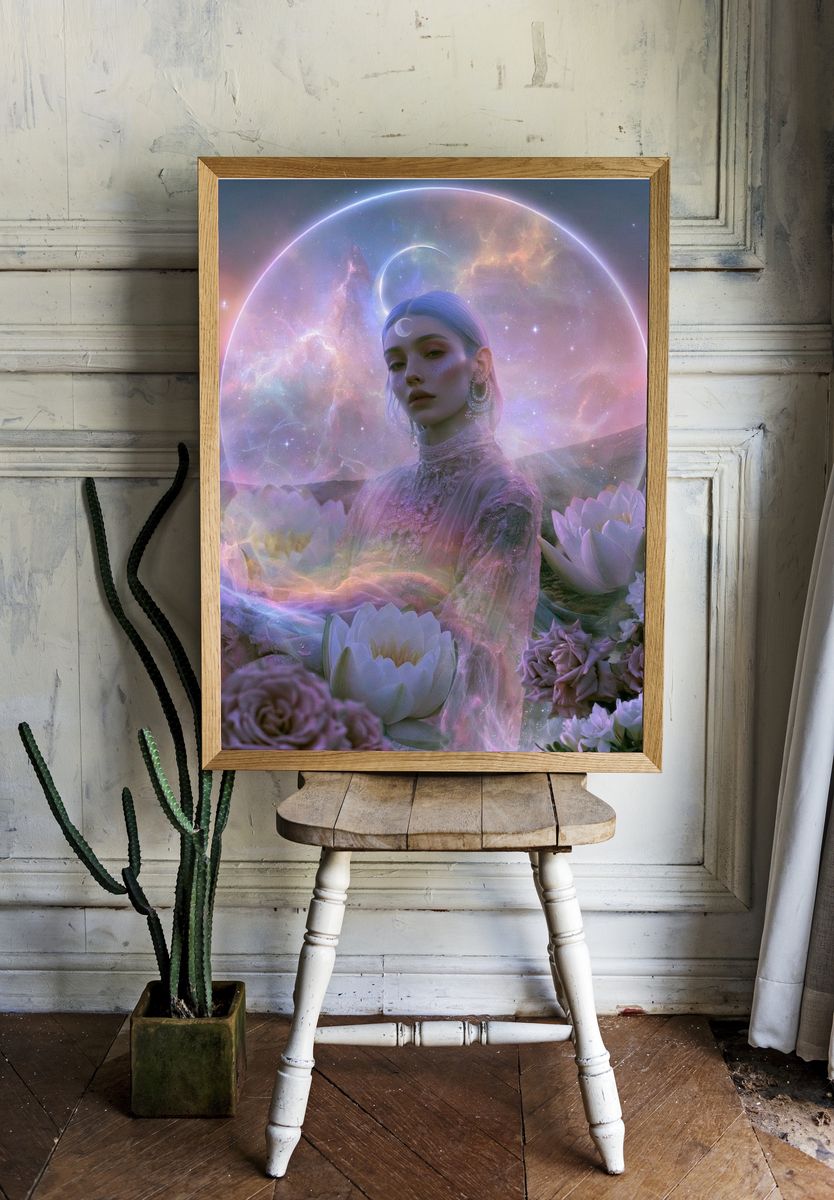 Celestial Dream Portrait Print. — room view 1