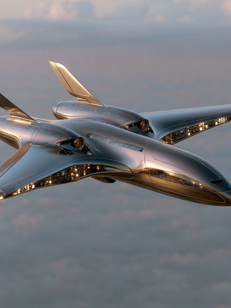 Futuristic Jet Aircraft Poster. poster detail