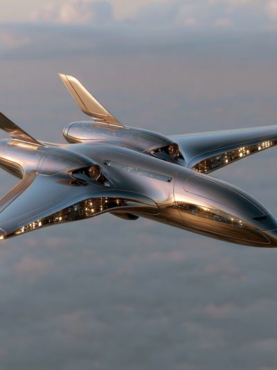 Futuristic Jet Aircraft Poster. poster