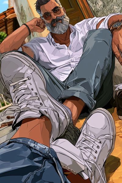 Stylish Man Portrait Illustration Poster.
