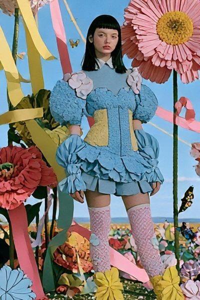 Surreal Floral Doll Illustration Poster.