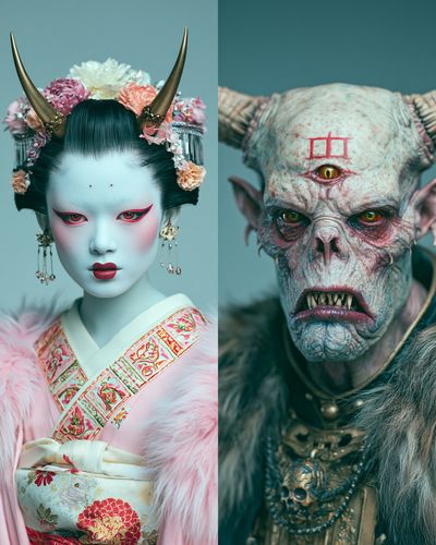 Mythic Oni Portrait Poster.