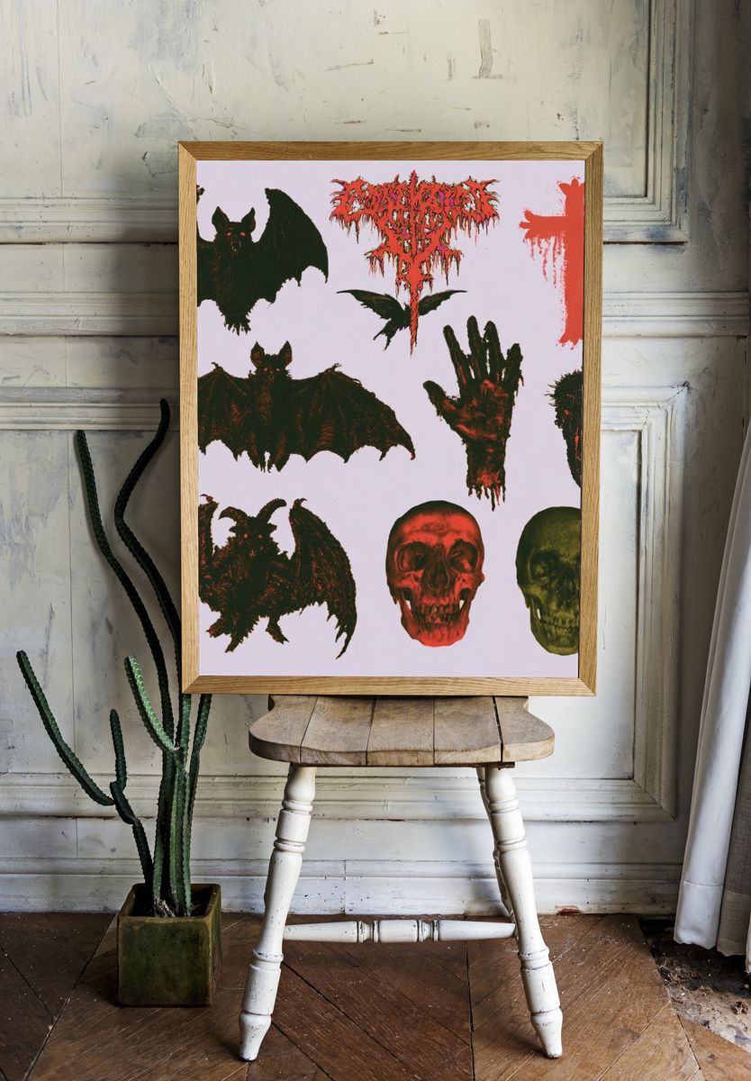 Gothic Horror Symbols Poster. room preview