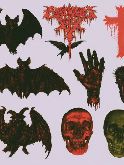 Gothic Horror Symbols Poster.