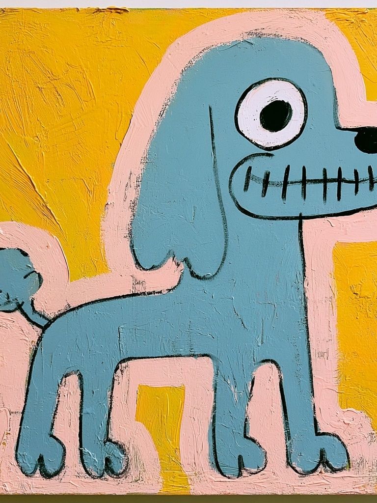 Blue Dog Pop Art Poster. poster — illustration art