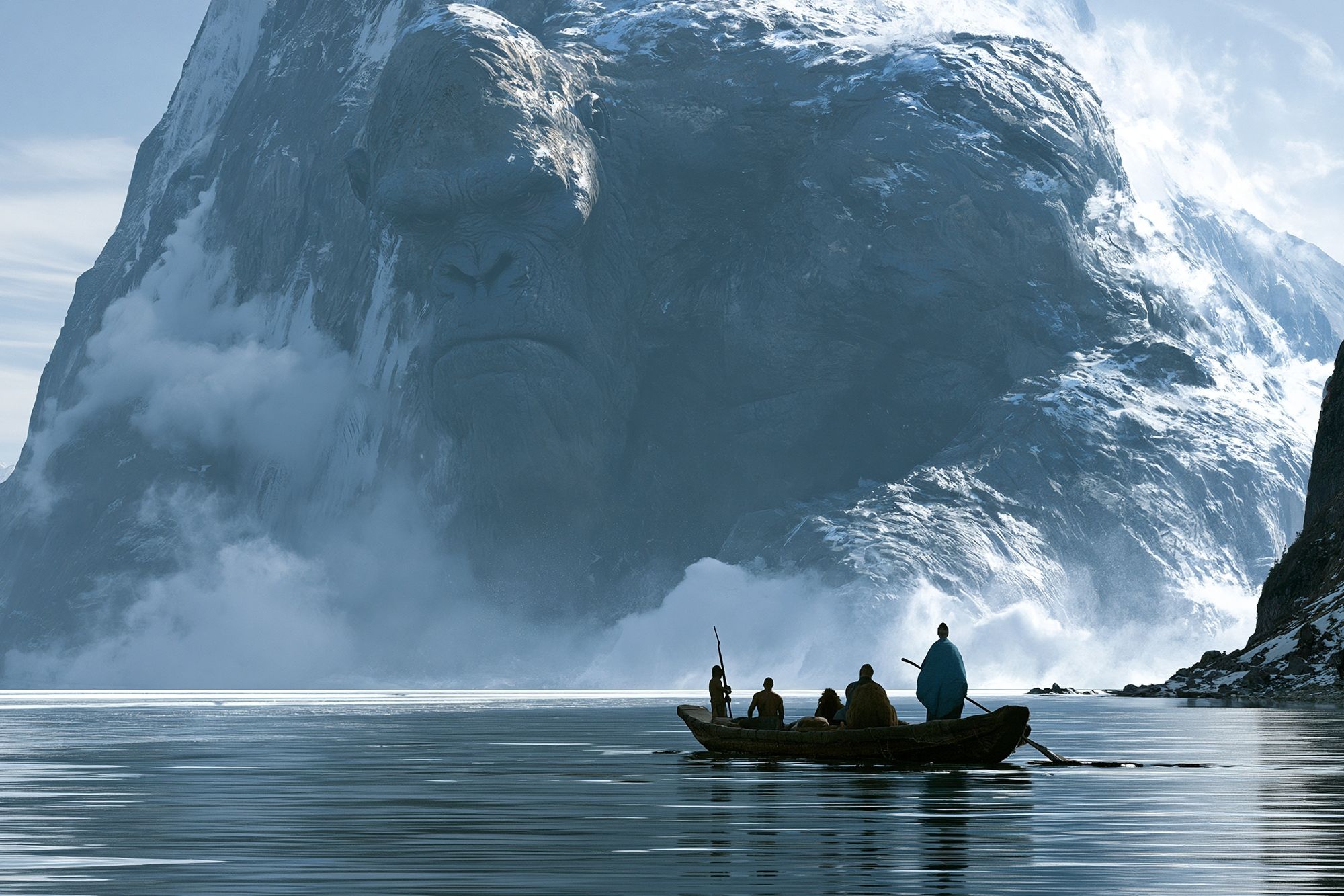 Giant Mountain Ape Landscape Poster. poster detail