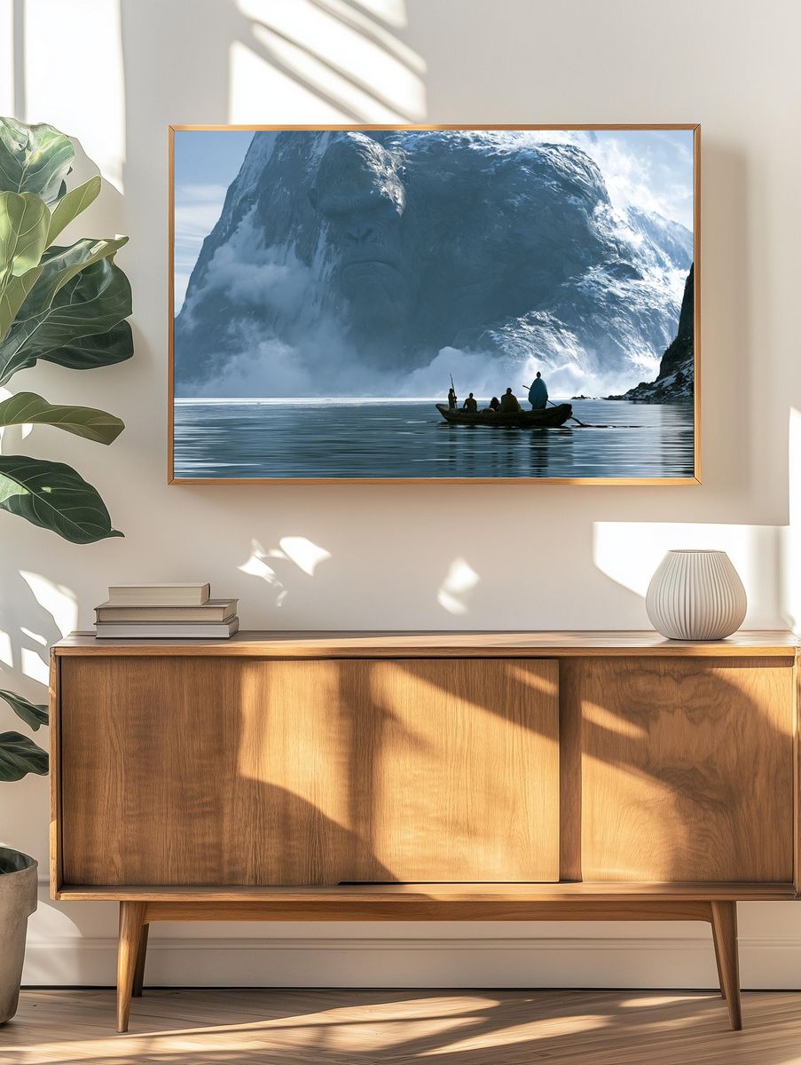 Giant Mountain Ape Landscape Poster. — room view 3