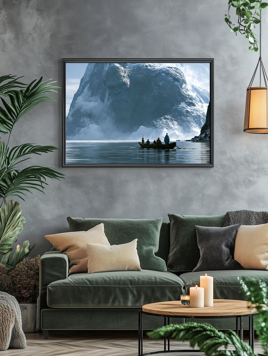 Giant Mountain Ape Landscape Poster. — room view 4
