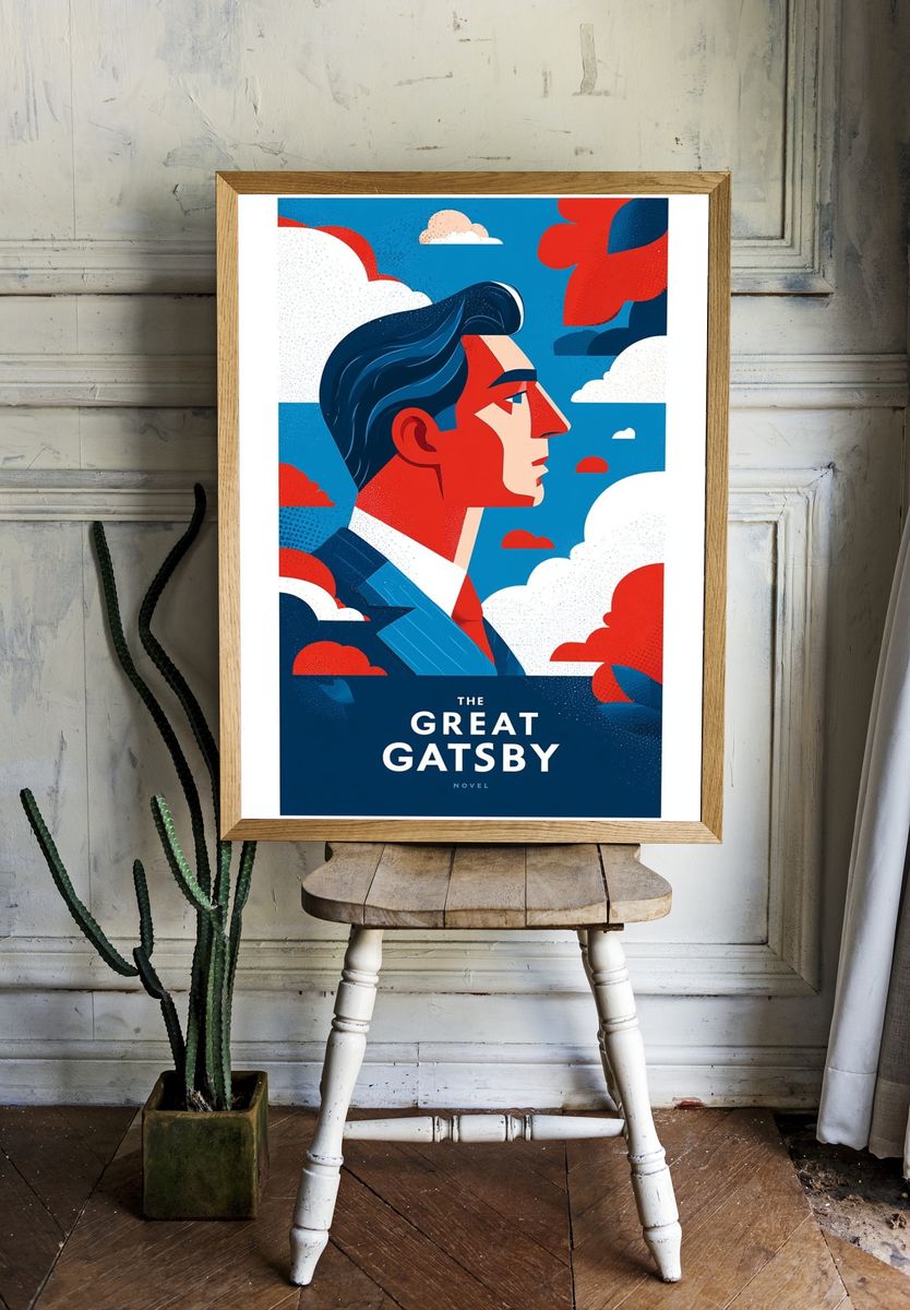The Great Gatsby Illustration Poster. room preview
