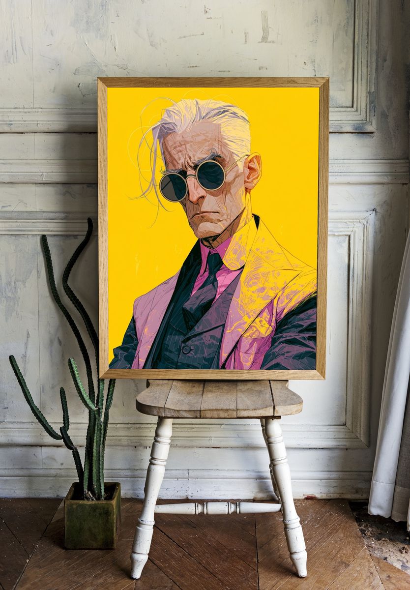 Stylized Portrait Poster. room preview
