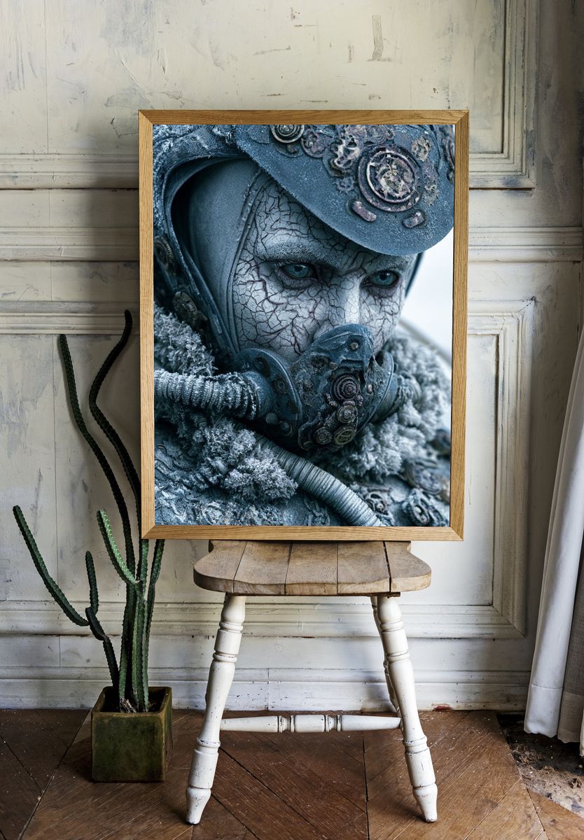 Frostbound Cyber Warrior Print. room preview