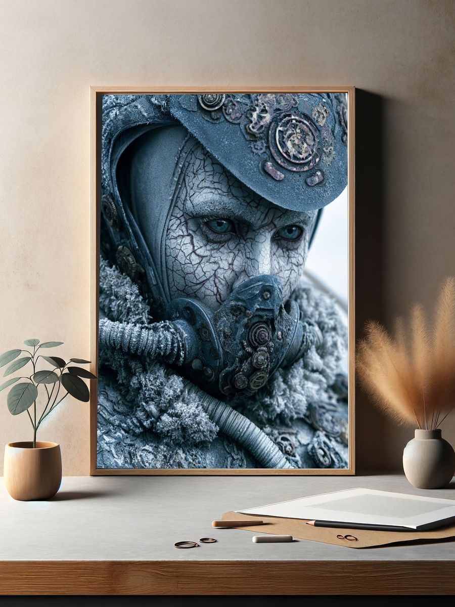 Frostbound Cyber Warrior Print. — room view 2