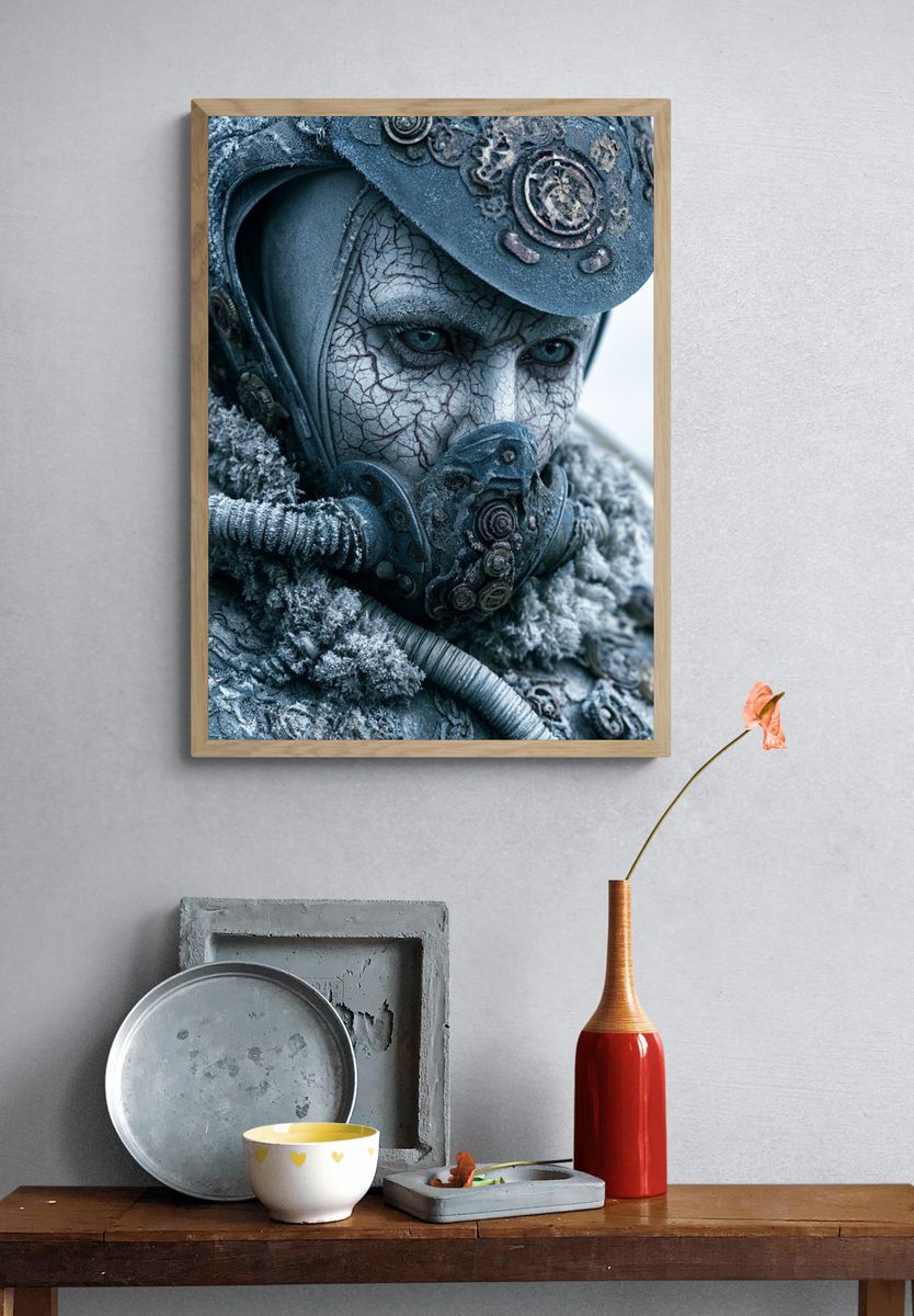 Frostbound Cyber Warrior Print. — room view 3