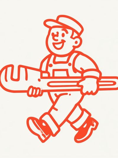 Handyman Line Art Poster.