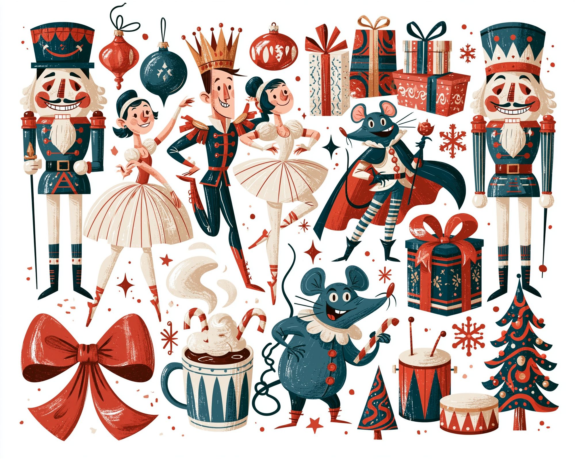 Nutcracker Holiday Characters Poster. poster detail