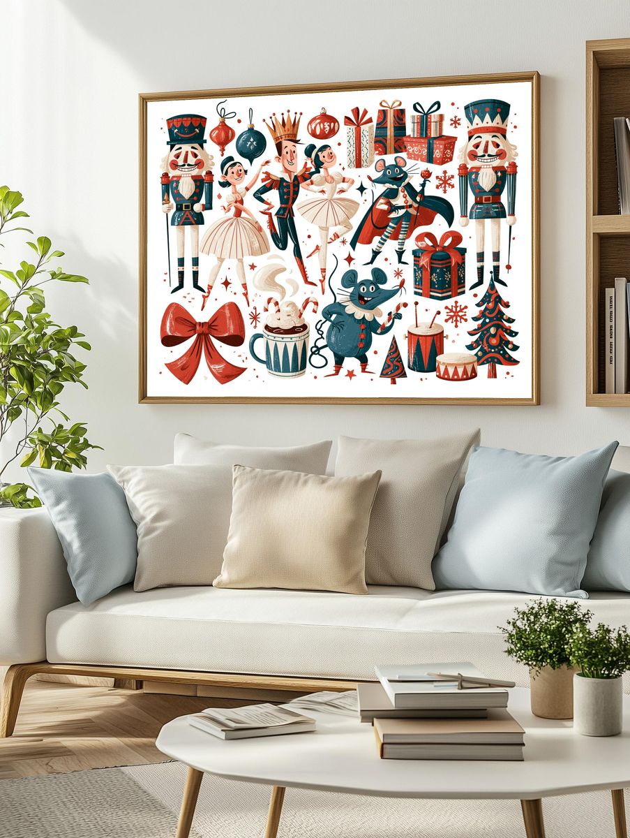 Nutcracker Holiday Characters Poster. — room view 2