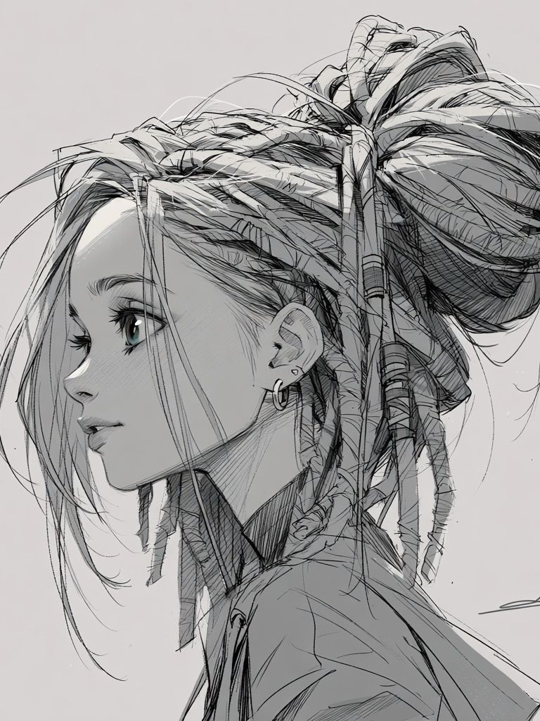 Sketch Portrait Illustration Poster. poster detail