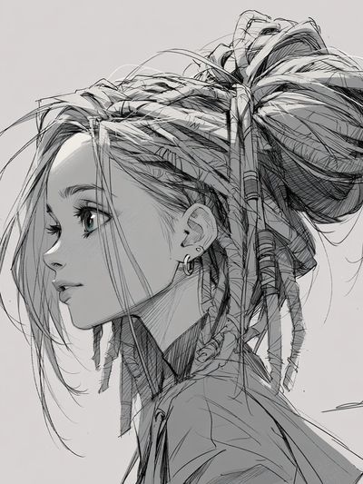 Sketch Portrait Illustration Poster.