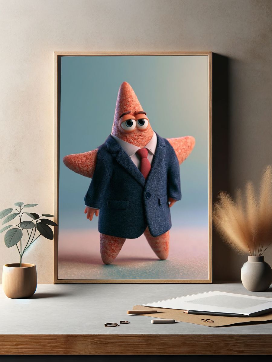 Business Starfish Illustration Poster. — room view 2