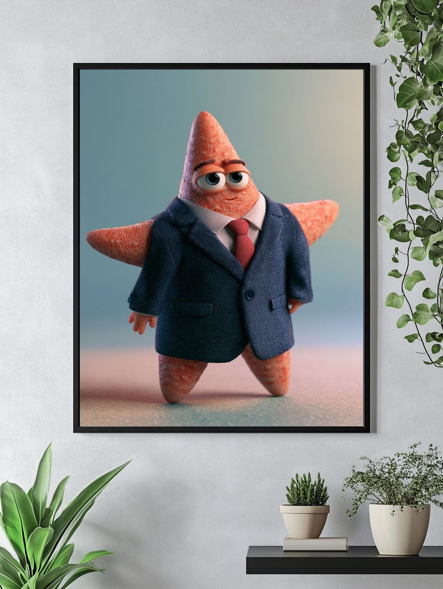 Business Starfish Illustration Poster. — room view 4