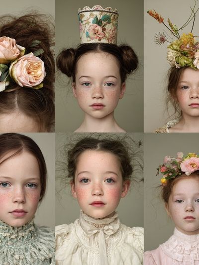Floral Portrait Collage Print.