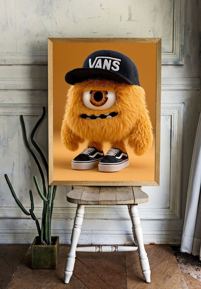Furry Cyclops Streetwear Poster. room preview
