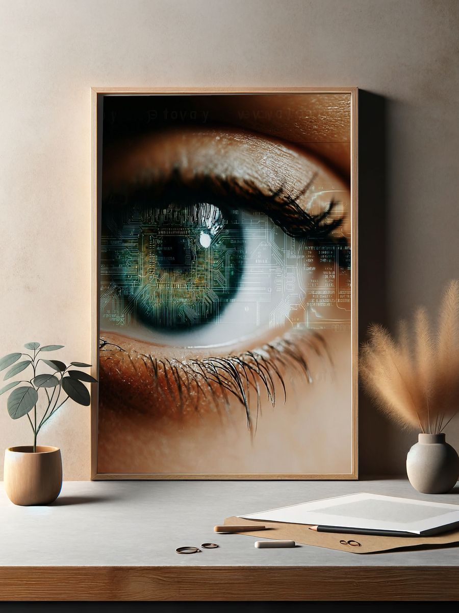 Cyber Eye Close-Up Poster. — room view 2