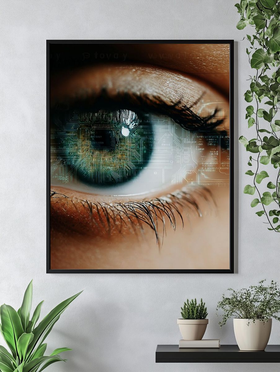 Cyber Eye Close-Up Poster. — room view 4