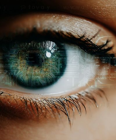 Cyber Eye Close-Up Poster.