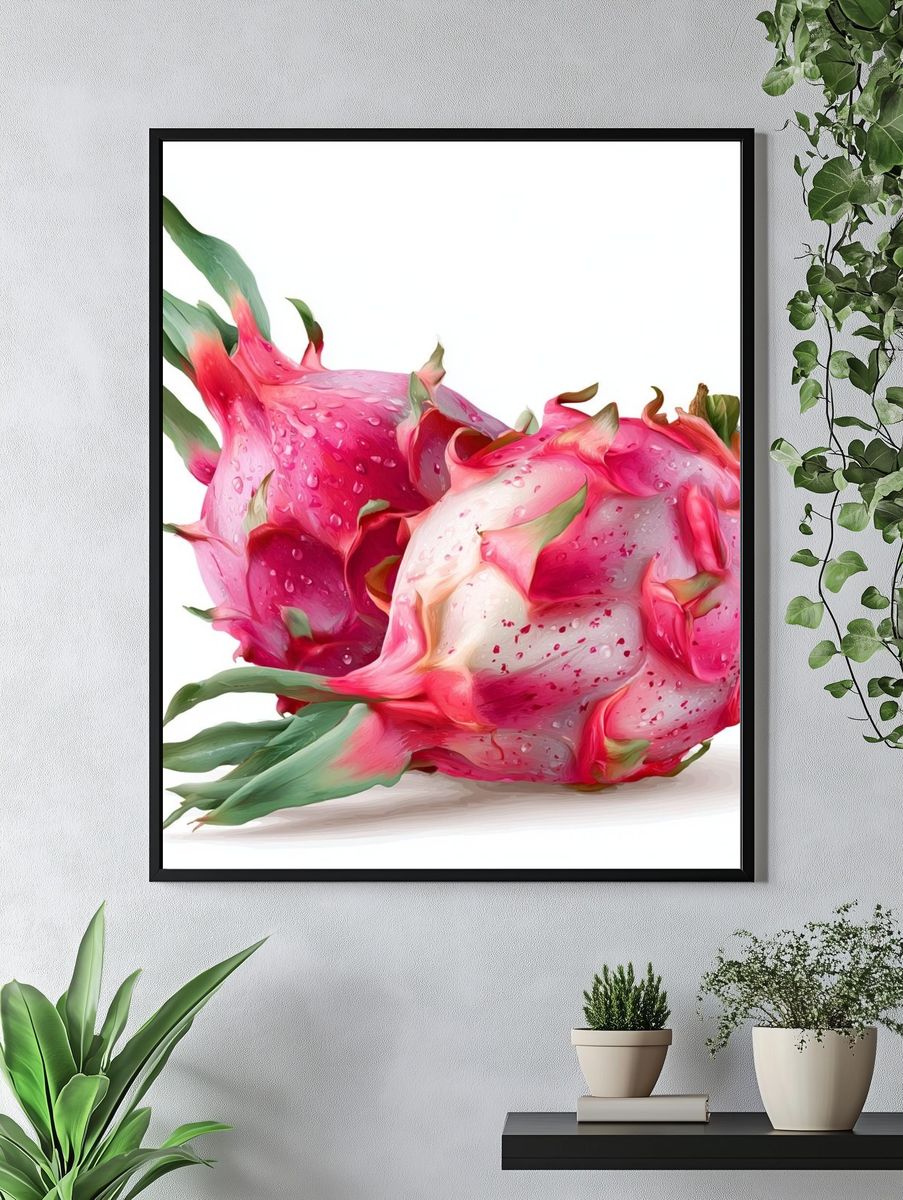 Dragon Fruit Illustration Poster. — room view 4