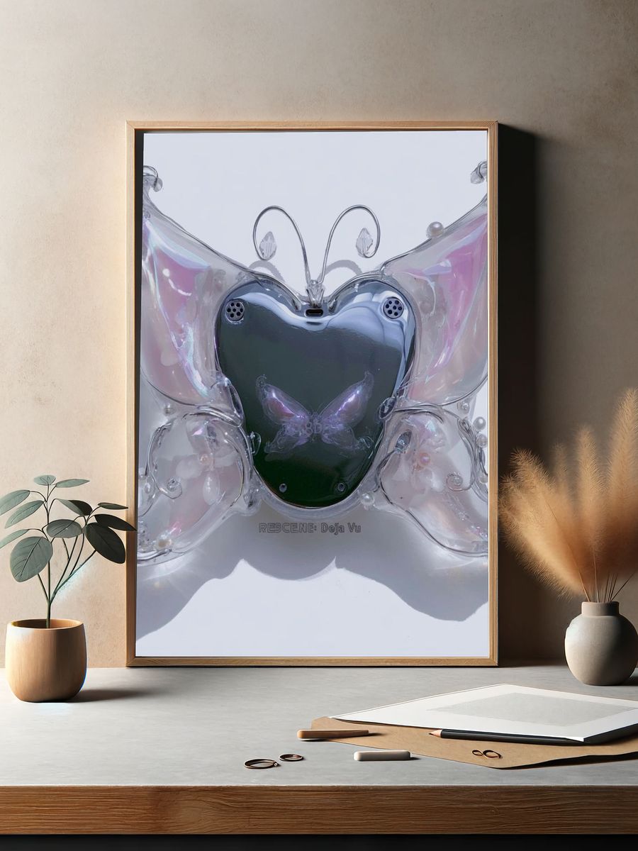 Butterfly Tech Sculpture Print. — room view 2