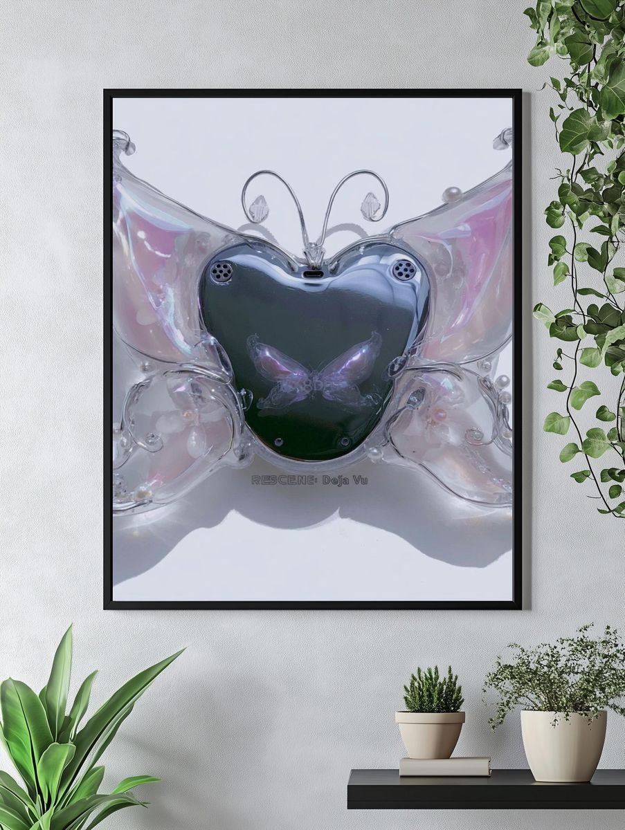 Butterfly Tech Sculpture Print. — room view 4