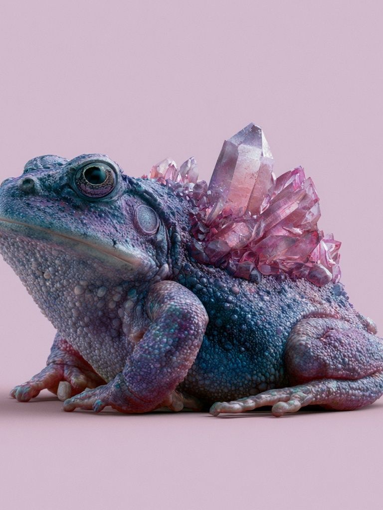 Crystal Toad Illustration Poster. poster — illustration art
