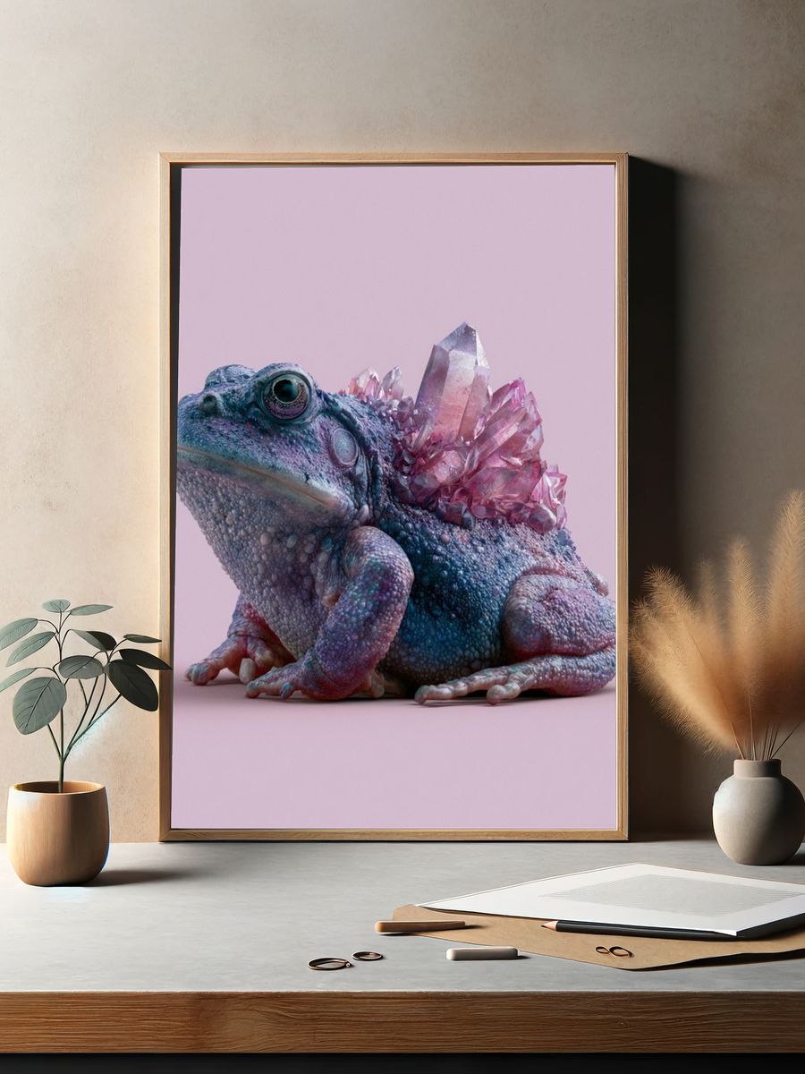Crystal Toad Illustration Poster. — room view 2