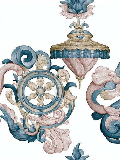 Ornate Floral Scrollwork Print. poster